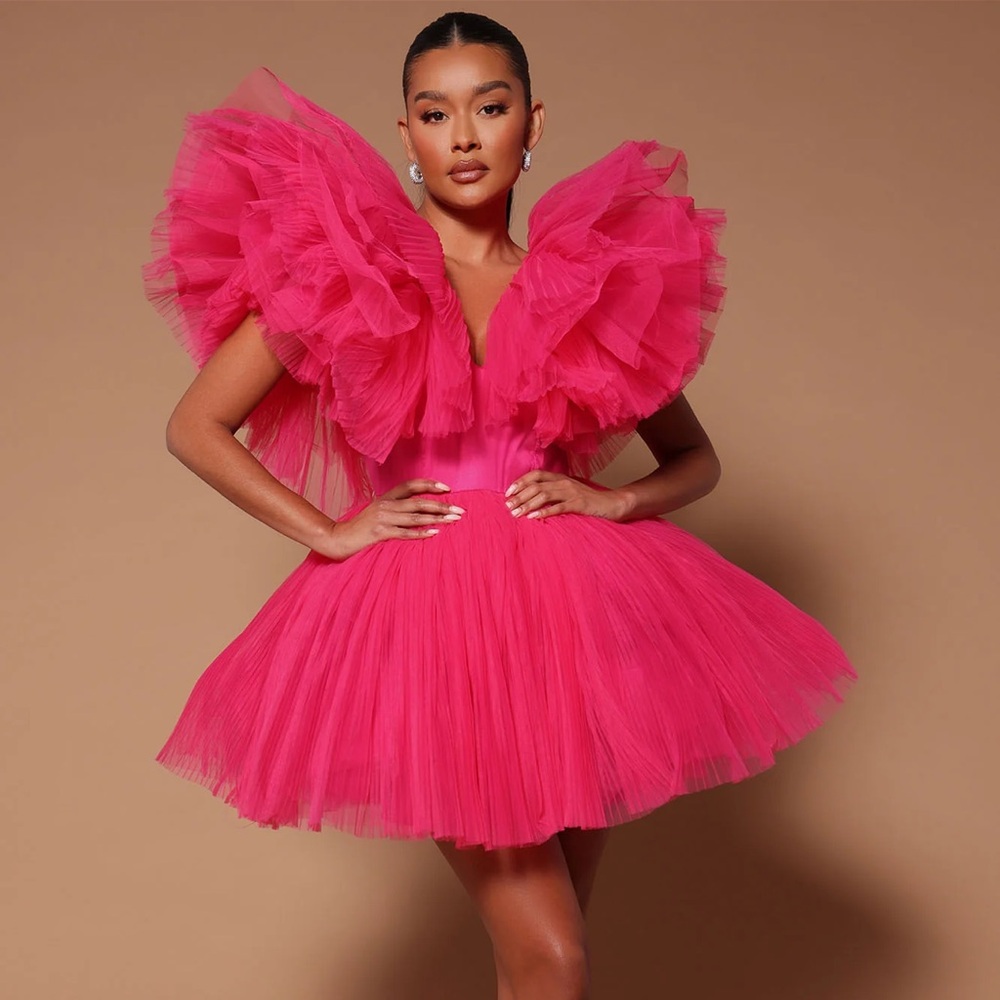 Fashion Nova Tulle Delaney Mini Dress